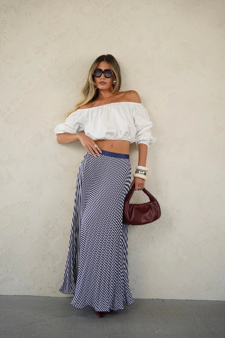 חצאית פסים לימסול - BELLE BOUTIQUE