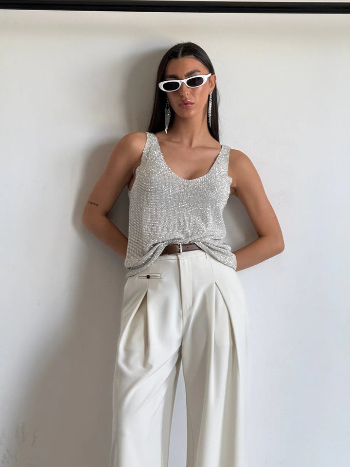 מכנס אסתל שמנת - BELLE BOUTIQUE