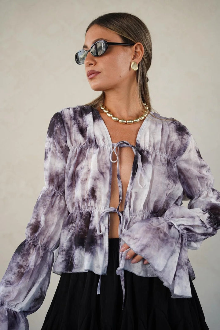 חולצת קשירות גרייס - BELLE BOUTIQUE