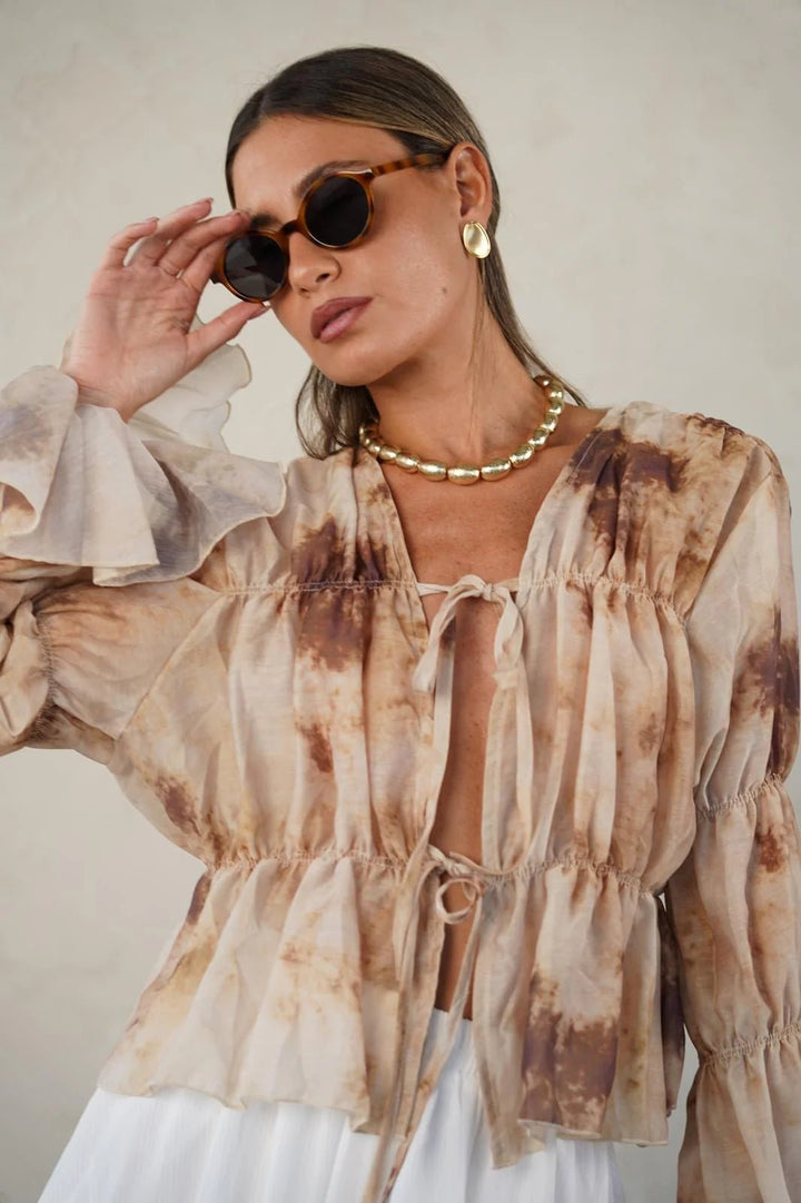 חולצת קשירות גרייס - BELLE BOUTIQUE