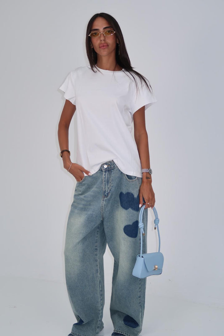 מכנס גינס ניקה - belle fashion