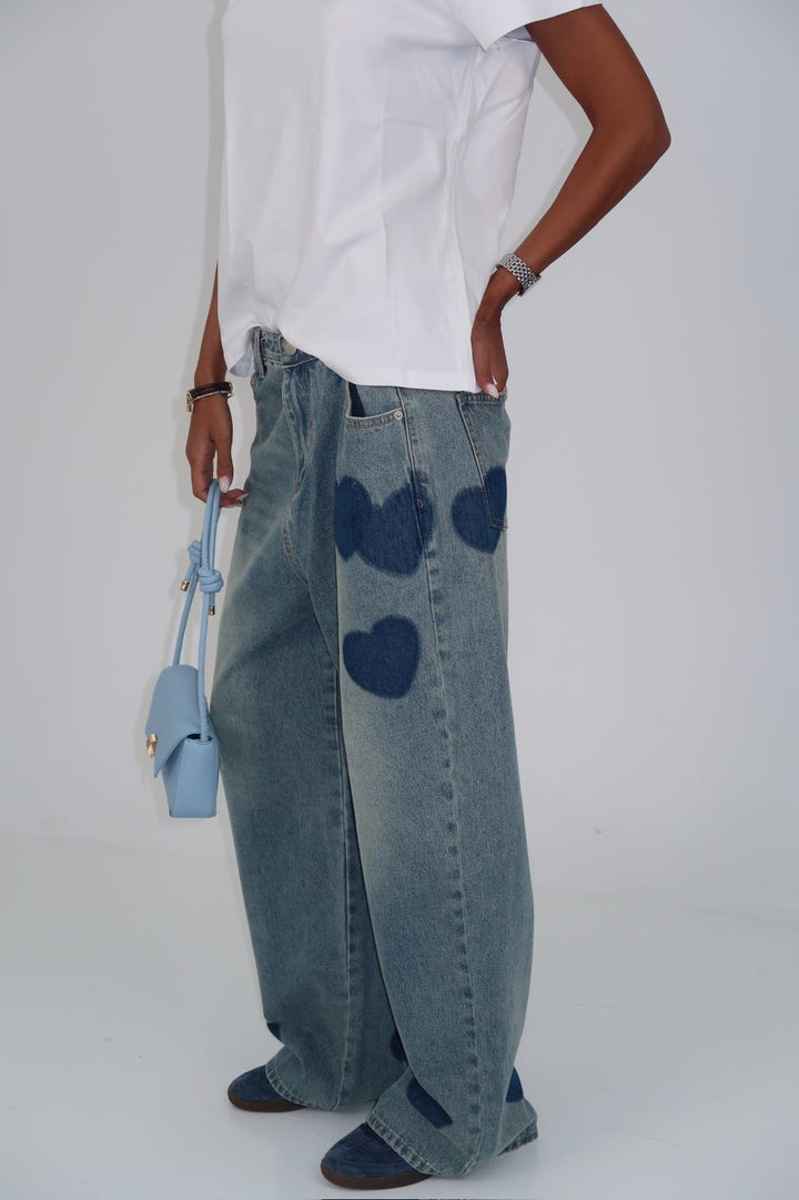 מכנס גינס ניקה - belle fashion