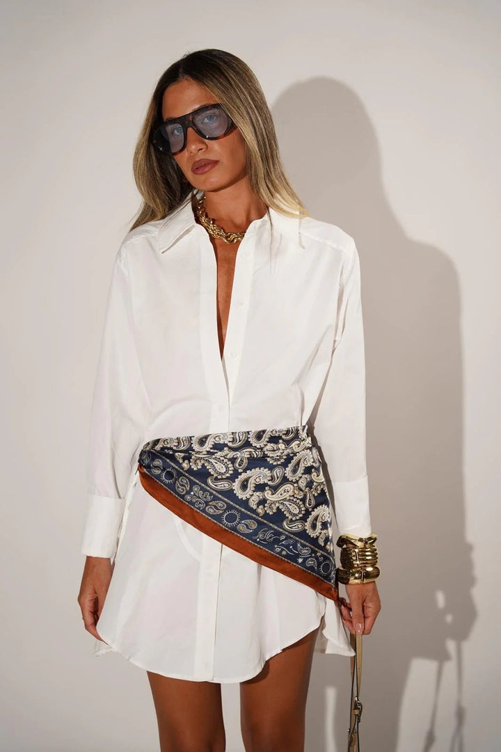 שמלה מכופתרת לופז - belle fashion