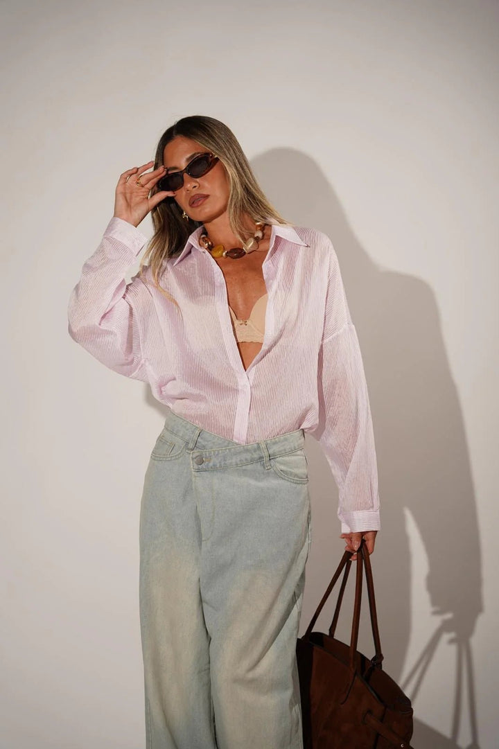 חולצה מכופתרת נטע - belle fashion